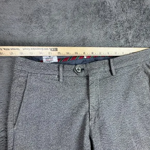 Mason's Men's Trousers Dress Pants Slim Fit 32x34 Gray Patterned Cotton Blend - Picture 8 of 12
